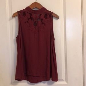ASTR the label burgundy high neck tank✨